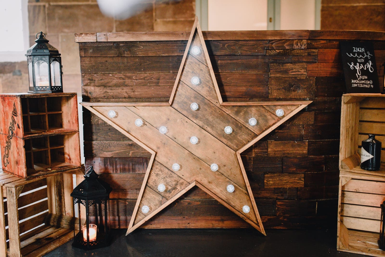 Vintage star decor at west mill